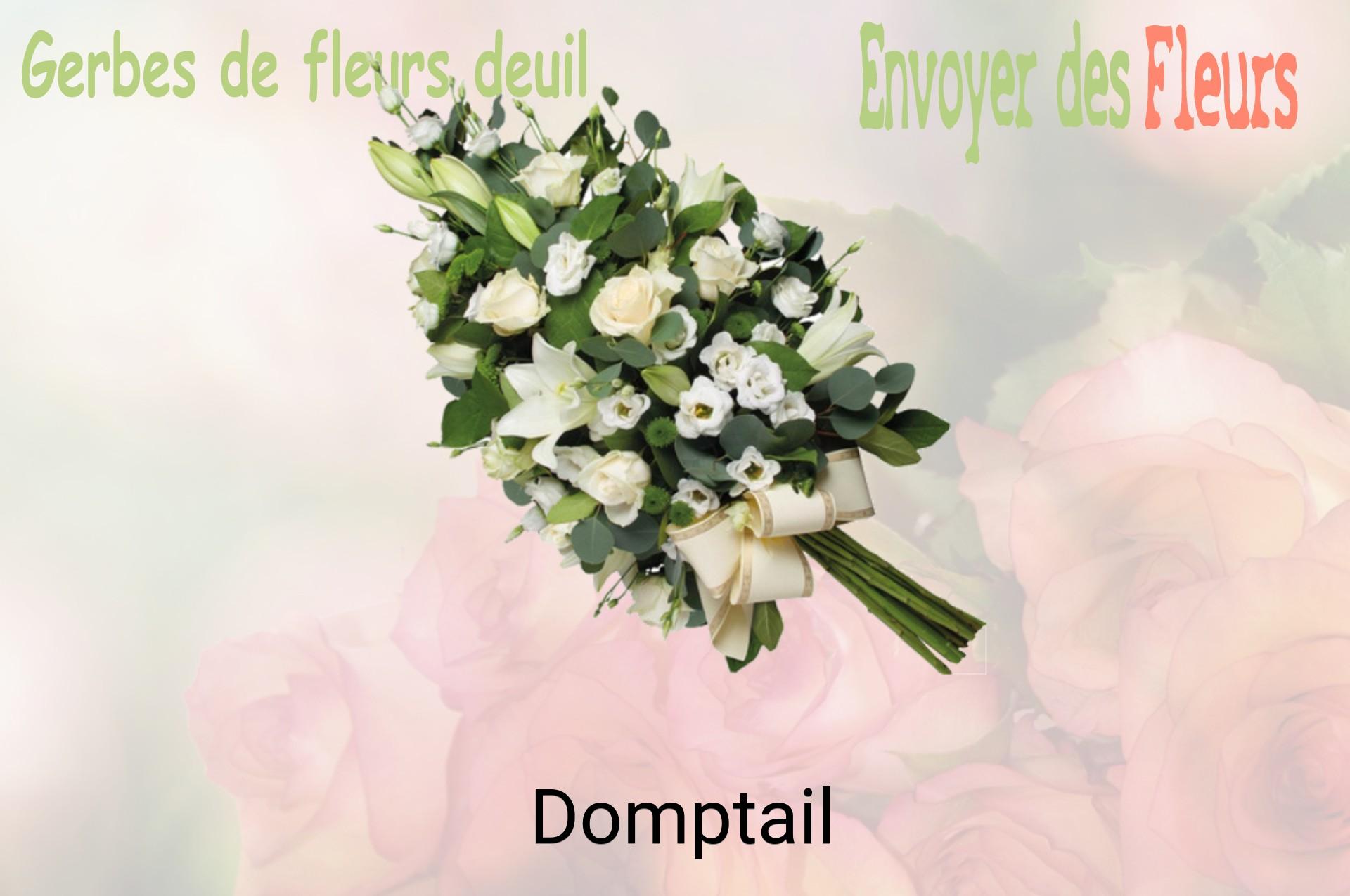 Gerbe de fleurs de deuil livrée à Domptail